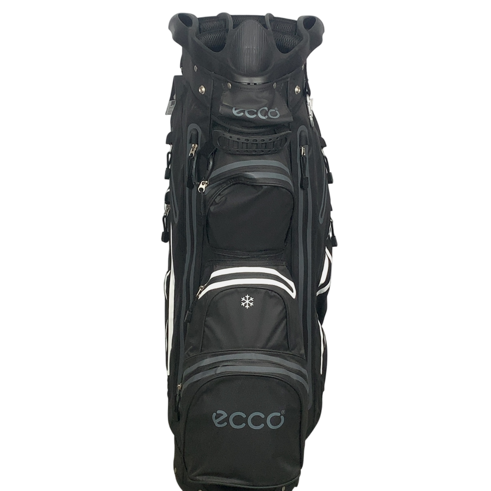 Ecco Waterproof Golftaske / 14-Rum / Sort