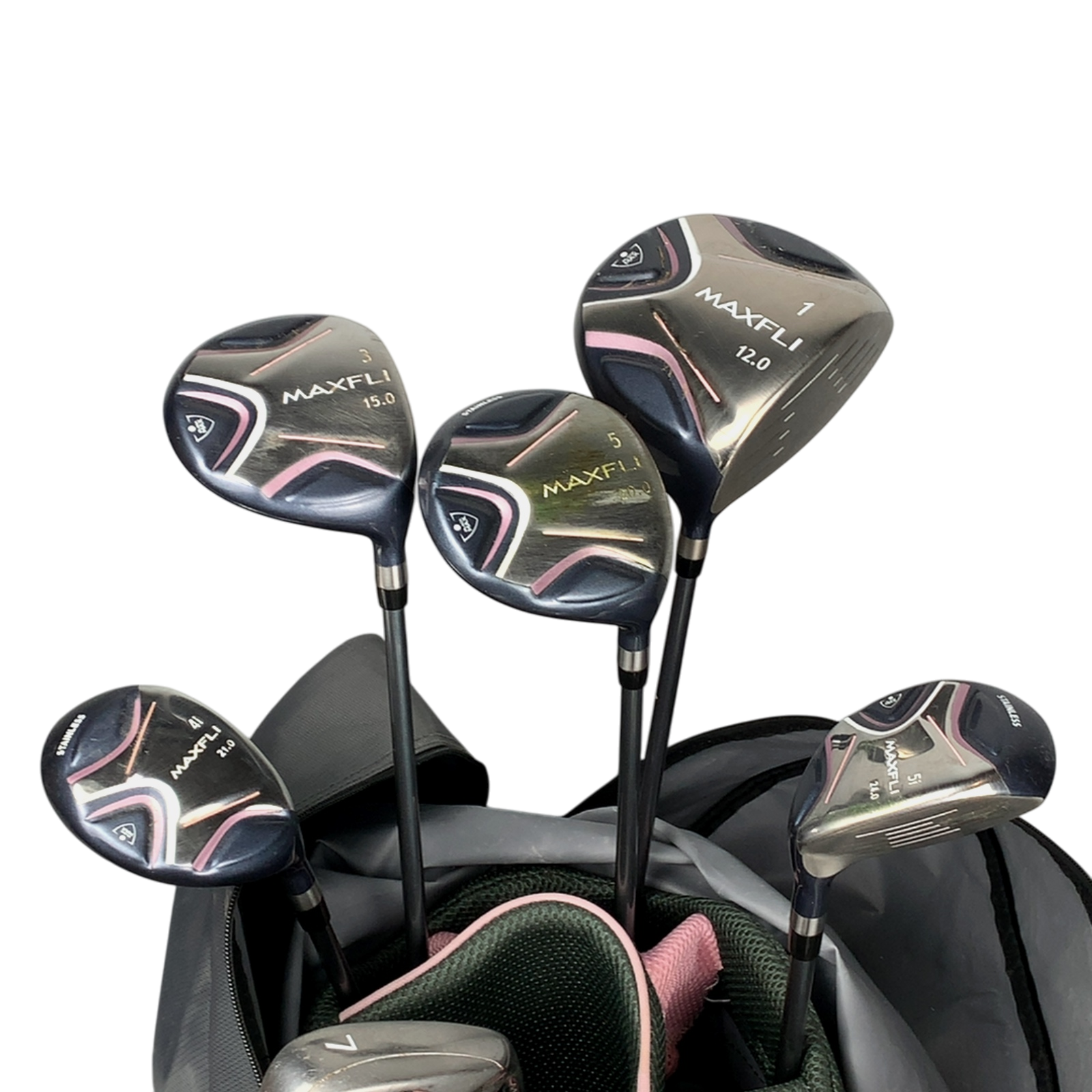 MaxFli Black Max Komplet Sæt Med Bag / 6-PW+SW / Flex Ladies / Grafit