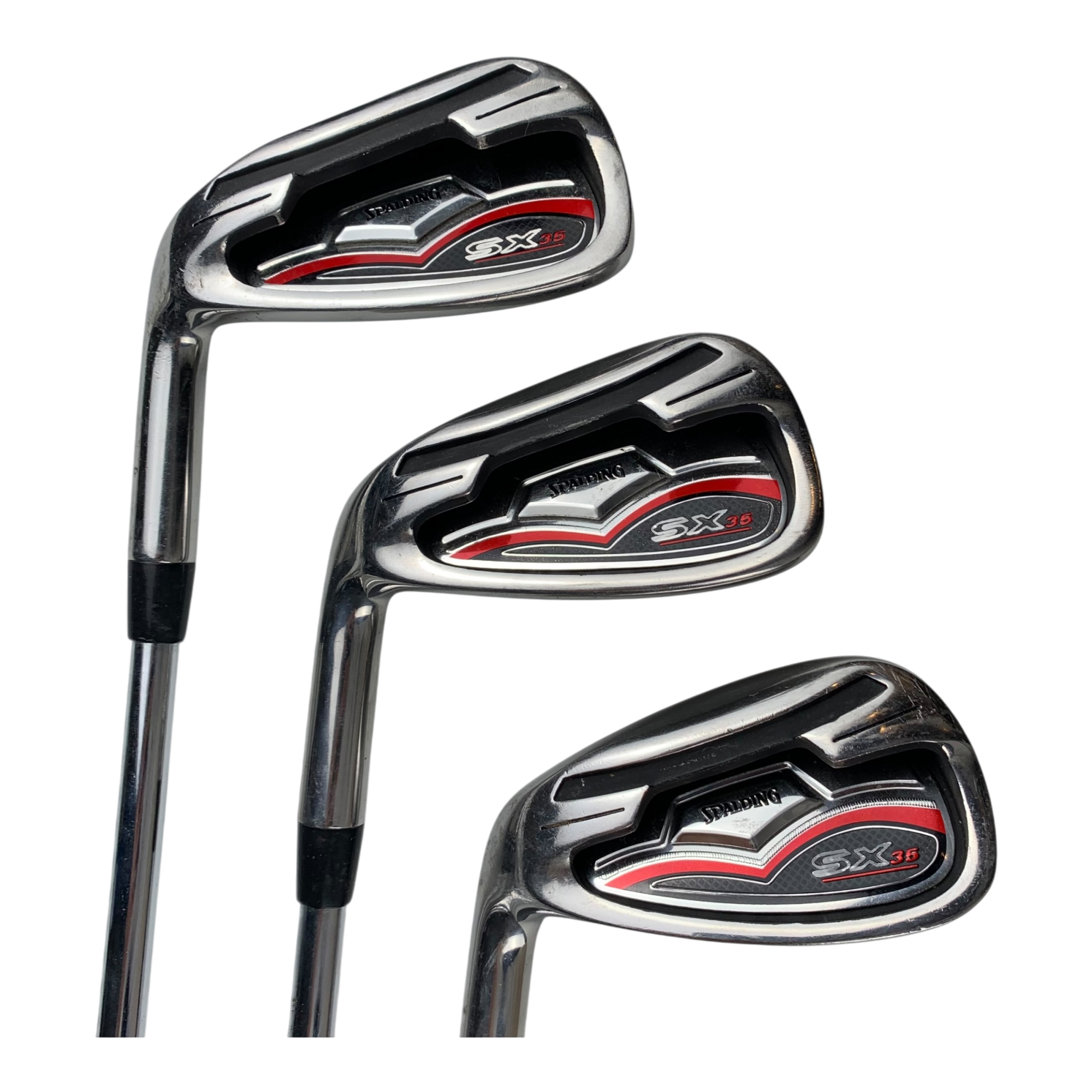 Spalding SX35 Jernsæt / Flex Stiff / 6-SW / Stål Venstre hovedbillede - brugt golf udstyr i god stand