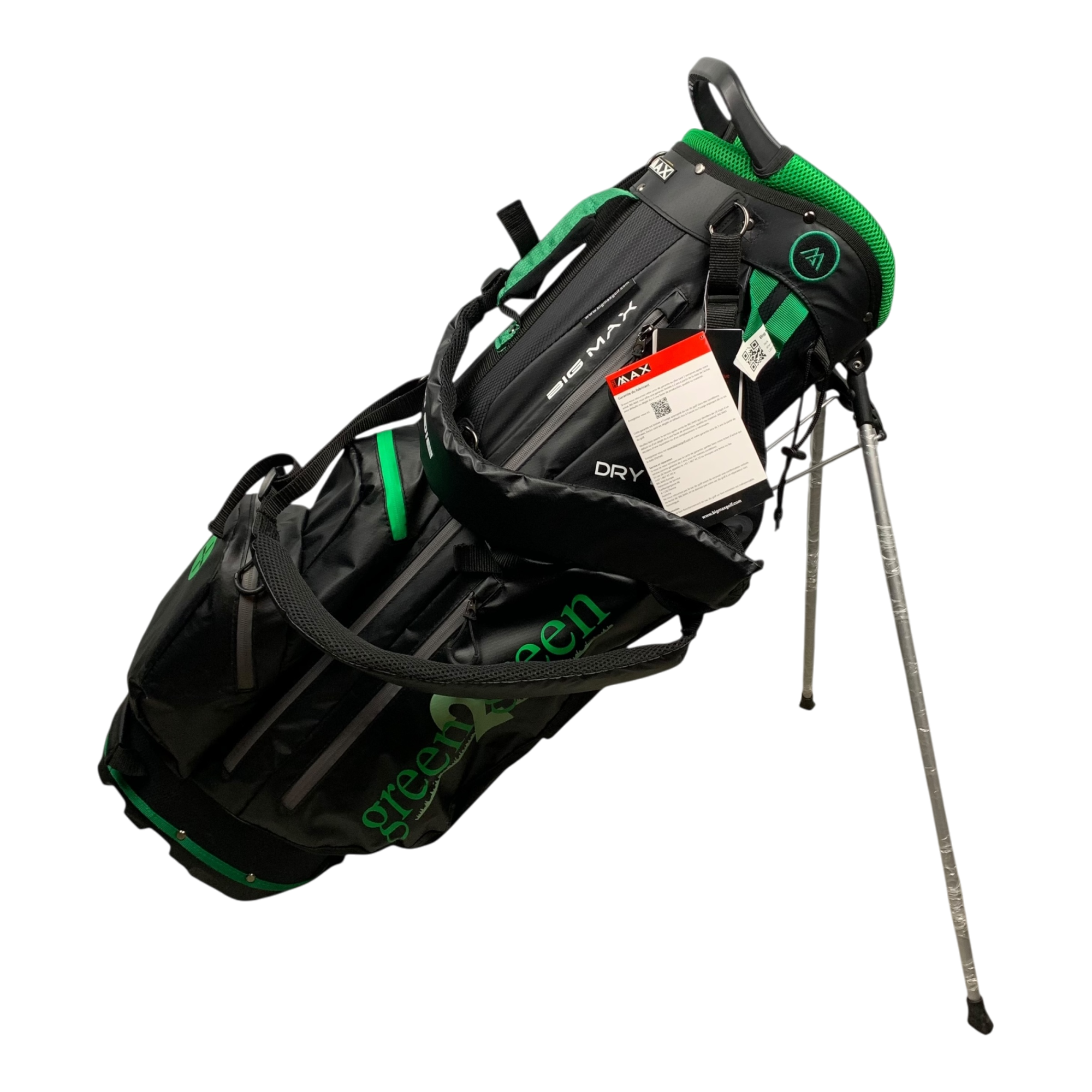 Big Max Green2Green Dry Design Stand Bag / 4-Way / Black galleri billede 4 - brugt golf udstyr i god stand